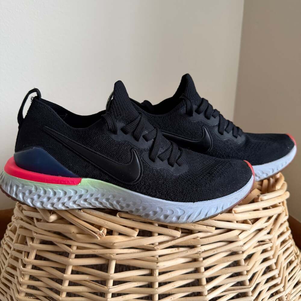 Nike Epic React Flyknit 2 Black Sapphire Hyper Pink Pixel - BQ8927-003